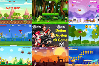 develop a 2d or 3d unity game for mobile, PC, or web