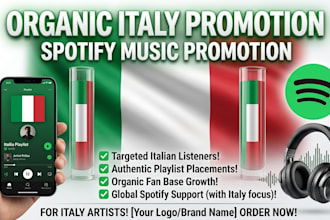 do italian spotify music promotion and organic campaigns