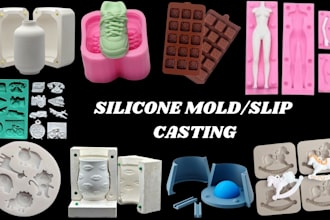 design 3d silicone mold injection mold 3d model slip casting mold print stl