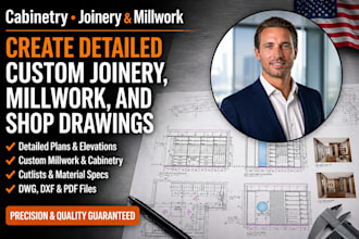 create detailed custom joinery, millwork, and shop drawings