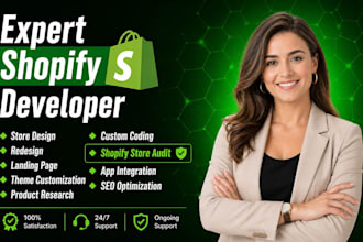 do shopify store, design shopify website and shopify store shopify expert