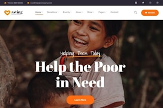 non profit website, 501c3 nonprofit charity website on wordpress, wix, godaddy