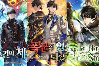 do webtoon light novel shonen anime manga manhwa webcomic book cover webnovel