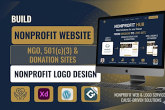 build nonprofit website ngo website 501c3 website donation website logo design