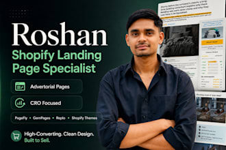 build advertorial page by using pagefly or shopify themes