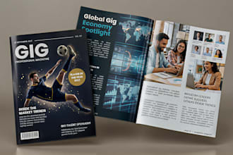 design premium magazine layout, catalog, brochure and editorial layout
