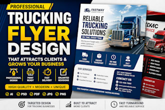 trucking  dispatch flyers that attract clients