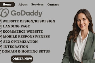 design godaddy website or godaddy ecommerce store
