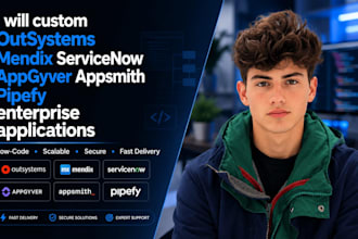 custom outsystems mendix servicenow appgyver appsmith pipefy enterprise app