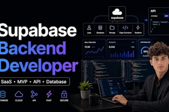 be your supabase backend developer lovable saas mvp rork app and duda website