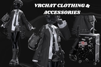 fix vrchat model, rig 3d avatar, vrchat clothing accessories vrm warudo gmod sfm