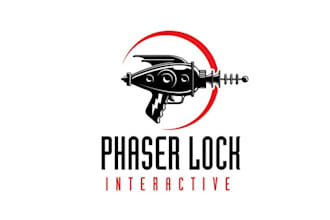 design super phaser lock interactive logo