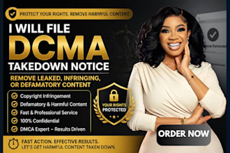 guide you in dmca takedowns for copyright or defamatory content