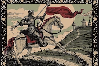 make a medieval woodcut style illustration