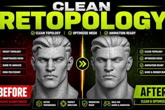 do clean retopology for your 3d models