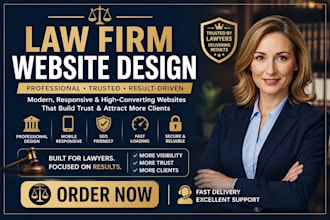 design a professional law firm website, attorney website, legal service website
