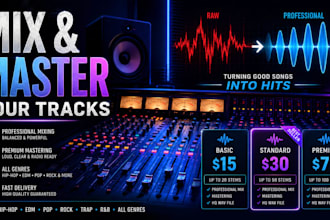 professionally mix and master your tracks for all genres
