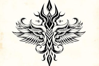create custom and detailed tribal tattoo design