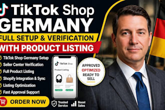 set up and verify your german tiktok shop with full product listing