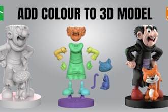 add color to 3d model for multicolor 3d printing stl to 3mf