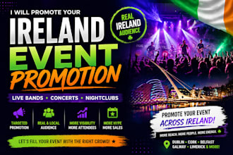 promote your live band, concert or nightclub event in ireland to real audience