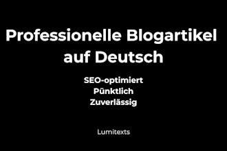 write professional german blog articles and website texts