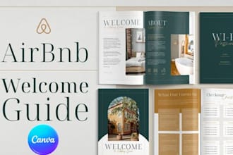 design real estate digital hotel brochure, vacation rental guide booklet