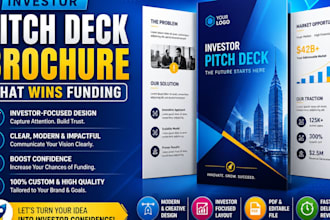 design an investor pitch deck brochure that wins funding
