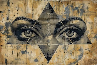 draw vintage xylografi woodcut and conspiracy concept