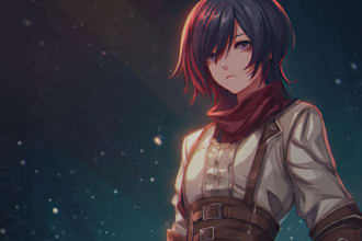 draw vtuber character, anime and game fanart, oc