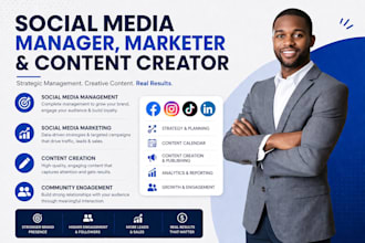 be your social media manager, marketer and content creator