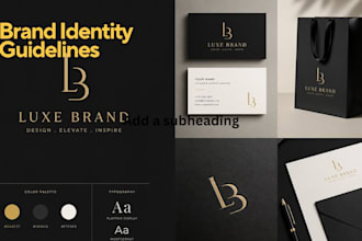 design luxury brand identity, branding and minimalist logo for your business