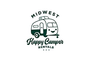 create exciting captivating camper rental business logo