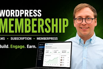 build wordpress membership website, lms, subscription, memberpress