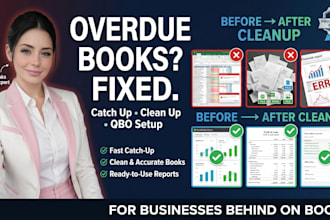 clean up overdue books catch up bookkeeping and quickbooks online setup