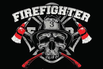 design high quality fire fighter mascot logo with express delivery