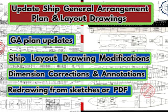 update ship general arrangement plan and layout drawing