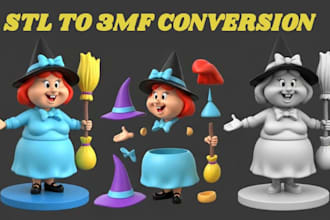 add color to 3d model convert 2d to 3d model convert stl to 3mf splitparts