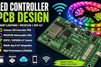 develop led controller pcb, lighting system, ws2812b addressable leds, esp iot