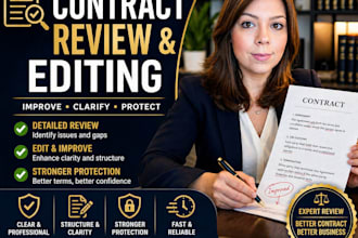 do contract review, agreement review, legal editing, legal proofreading