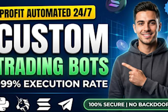 develop custom crypto trading bot, solana arbitrage bot, telegram sniper bot