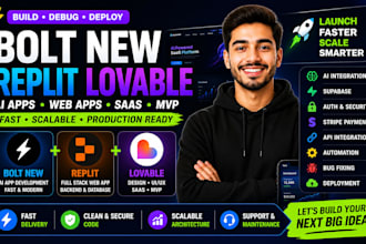build bolt new ai mvp, replit ai app, lovable saas fast