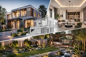design exterior, interior and landscape architecture 3d modeling