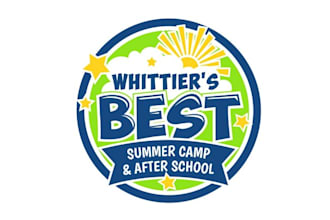 make greatest summer camp logo with after school program