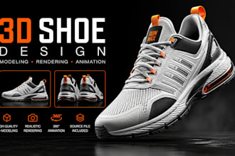 create custom 3d shoe modeling, sneaker for 3d printing ,footwear design