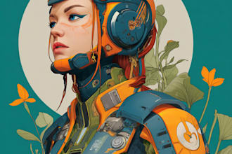 sci fi character illustration or sci fi character
