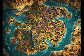 illustrate a creative vector map