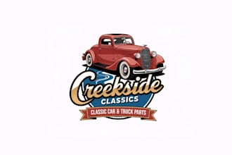 create dynamic logo for an online classic car parts store