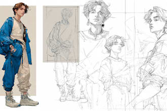 draw sketches with your character