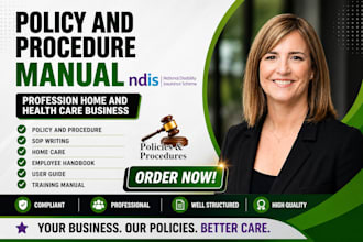 create healthcare policy and procedure, sop, training manual, ndis, cqc handbook